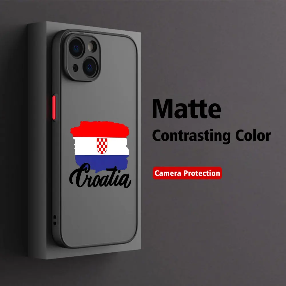 Croatia Passport Phone Case For iPhone 16 15 14 13 12 11 Mini Pro Max X XR XSMax 7 8 6 6s Plus Matte Clear Back Cover
