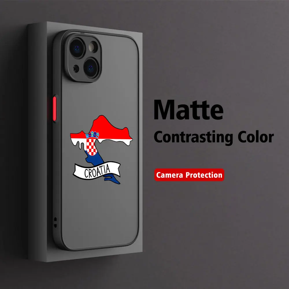 Croatia Passport Phone Case For iPhone 16 15 14 13 12 11 Mini Pro Max X XR XSMax 7 8 6 6s Plus Matte Clear Back Cover