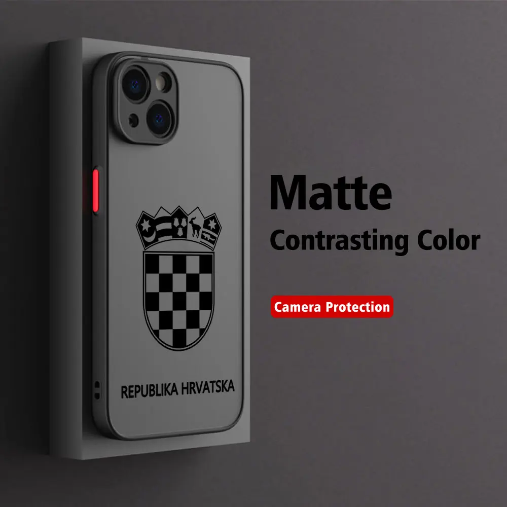 Croatia Passport Phone Case For iPhone 16 15 14 13 12 11 Mini Pro Max X XR XSMax 7 8 6 6s Plus Matte Clear Back Cover