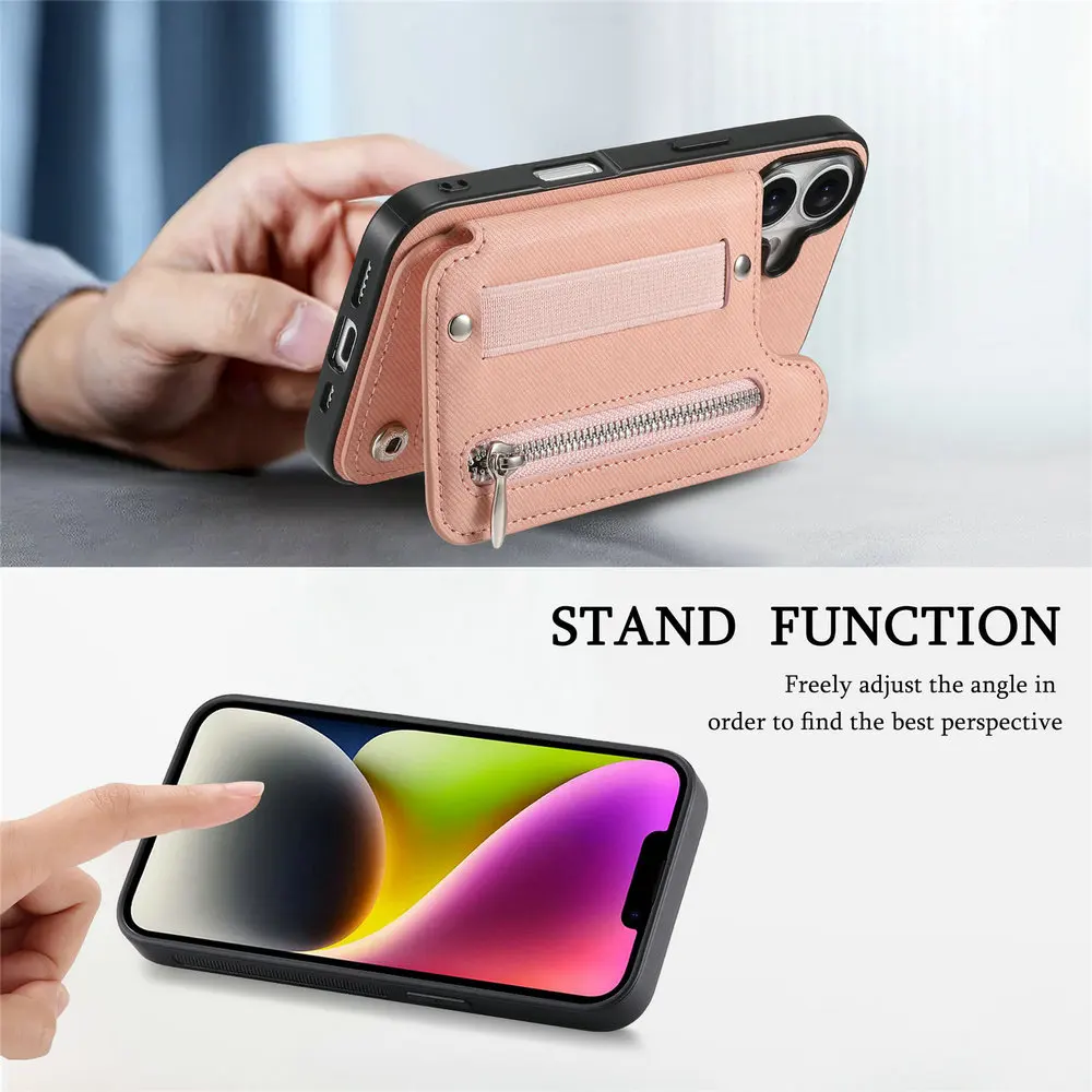 G57 G77 G17 G15 G54 G86 Power 5G Luxury Case RFID Card Leather Capa for Motorola Moto G56 G66J G67 G85 G05 G06 G37 G84 Zip Cover