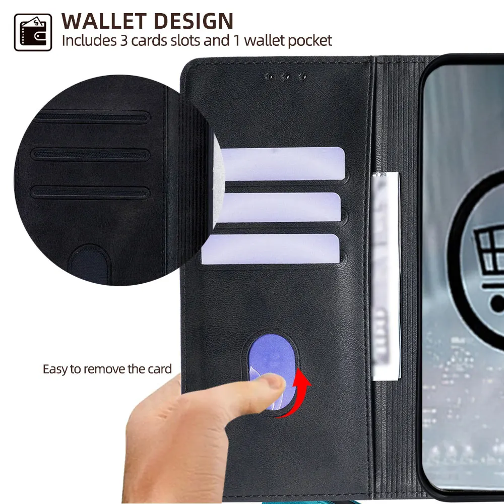 For Redmi Note 14 Pro Flip Leather Case Multi Card Cover for Xiaomi Redmi Note 14 Pro Plus K80 Pro redmi 13 14R 14C A4 Book Case