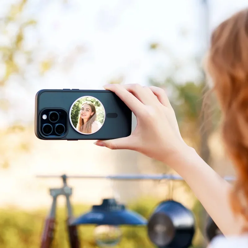 MagSafe Magnetic Phone Rear Selfie Vlog Mirror HD Photo Assist Camera Convex Mirror for IPhone Samsung Photography Accessories
