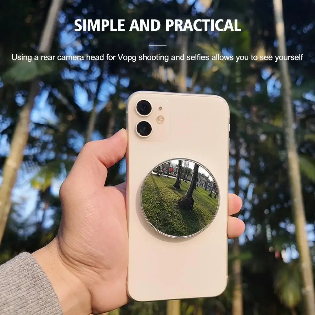 MagSafe Magnetic Phone Rear Selfie Vlog Mirror HD Photo Assist Camera Convex Mirror for IPhone Samsung Photography Accessories
