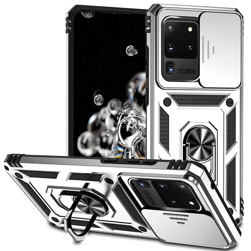 For Samsung Galaxy S20 Ultra Case Heavy Duty Shockproof Slide Lens Protector Multi Function Armor Cover for Samsung S20Ultra 5G
