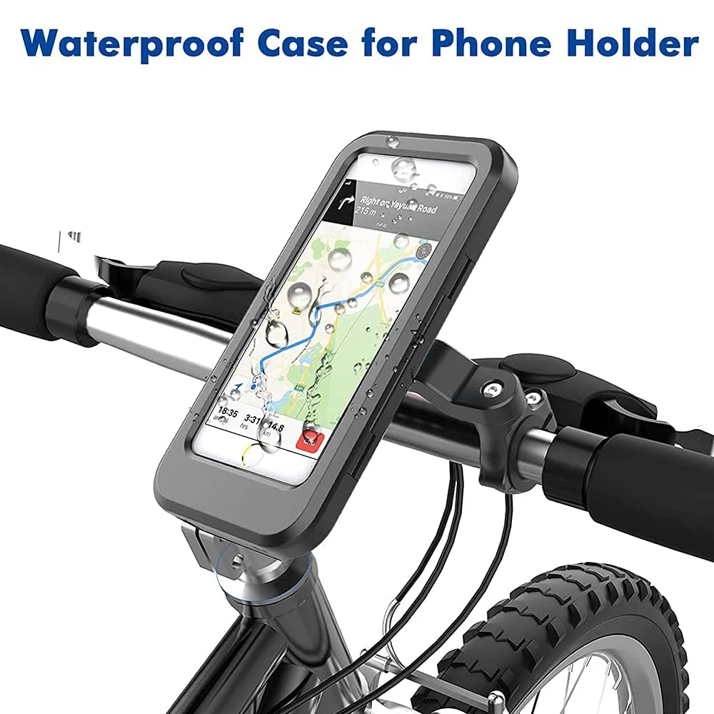 Waterproof Bicycle Phone Holder Motorcycle Bike Handlebar Cellphone Mount Cycling Phone Stand for MTB Scooter Motorbike