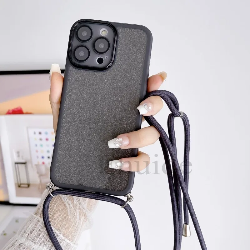 Luxury Crossbody Strap Neck Lanyard Case for Xiaomi Mi 17T 14T 15T Pro POCO F9 X8 X7 X6 Redmi 17 15 Lens Protect Glitter Cover