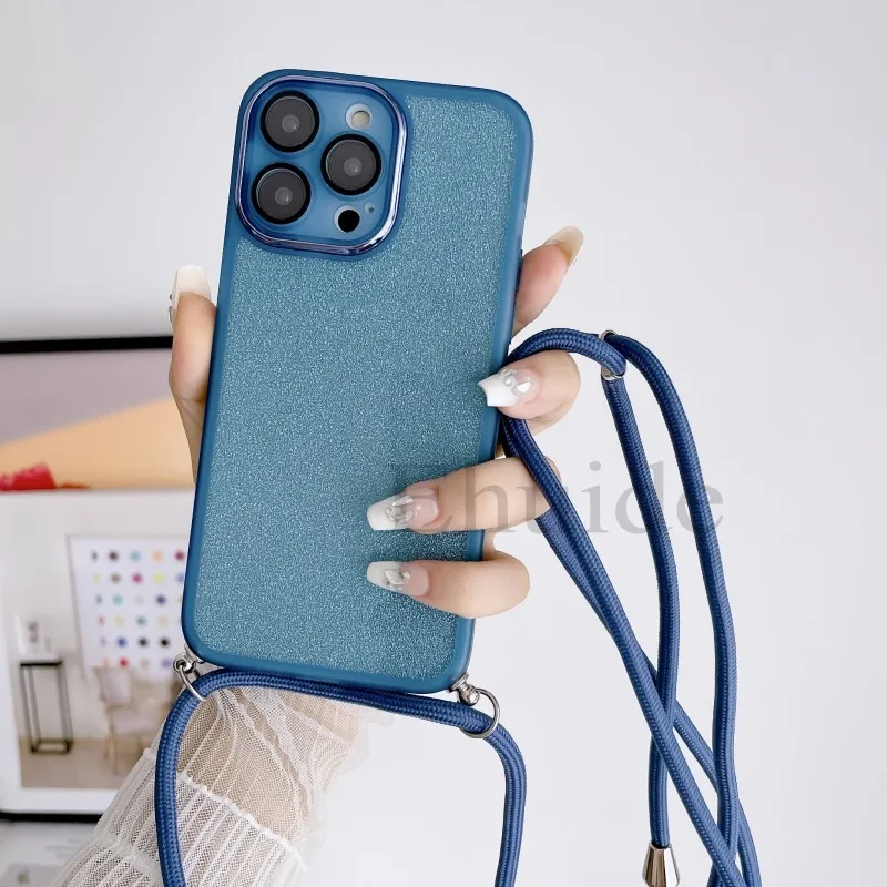 Luxury Crossbody Strap Neck Lanyard Case for Xiaomi Mi 17T 14T 15T Pro POCO F9 X8 X7 X6 Redmi 17 15 Lens Protect Glitter Cover