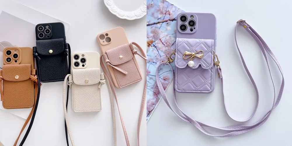 Luxury Crossbody Strap Neck Lanyard Case for Xiaomi Mi 17T 14T 15T Pro POCO F9 X8 X7 X6 Redmi 17 15 Lens Protect Glitter Cover