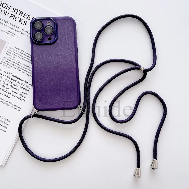 Luxury Crossbody Strap Neck Lanyard Case for Xiaomi Mi 17T 14T 15T Pro POCO F9 X8 X7 X6 Redmi 17 15 Lens Protect Glitter Cover