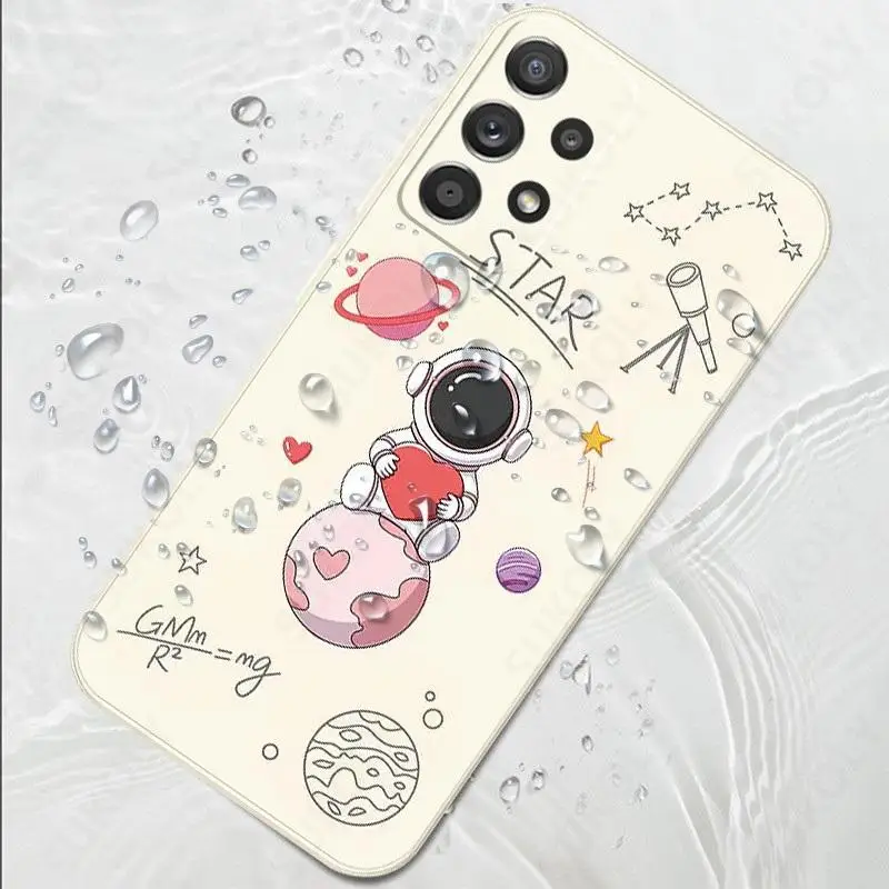 Cute Astronaut Case For Samsung Galaxy A57 A17 A37 A55 A35 A56 A15 A16 5G S26 S25 Ultra S24 S25 FE Silicone Soft Couple Cover
