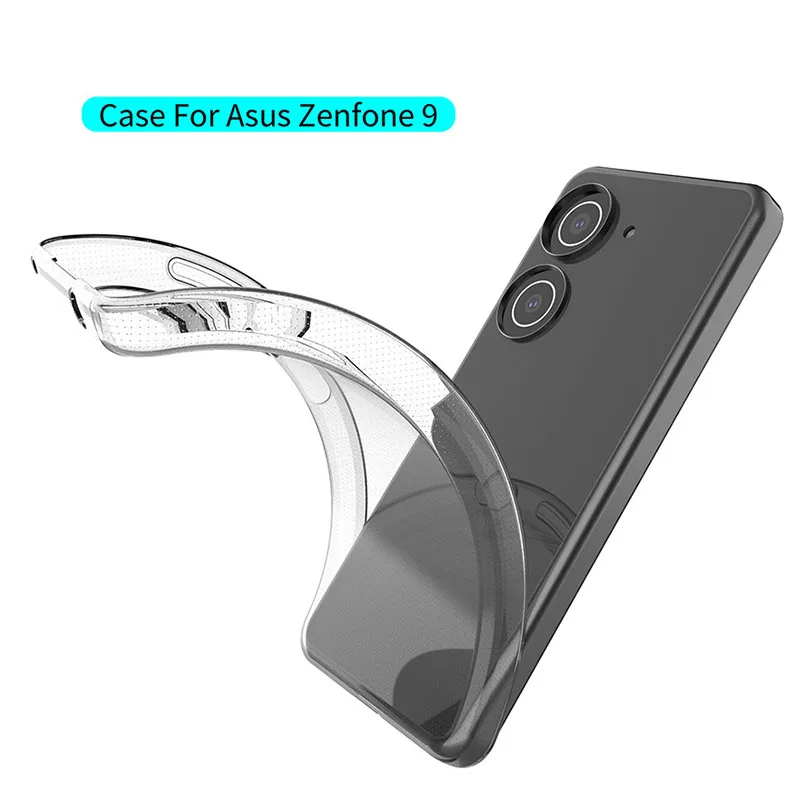 For ASUS Zenfone 9 10 Case Ultra Thin Soft TPU Transaprent Clear Phone Case For Zenfone 10 Back Cover Slim lightweight Case