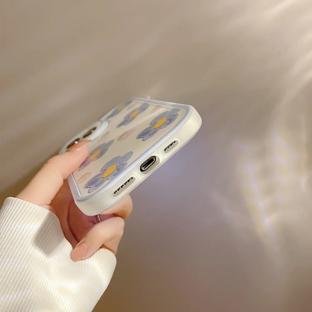 Cartoon cute for iphone15 case 11 12 14Pro max 13 Mini 7 8Plus SE 2020 XR XS X shockproof soft shell small floral case