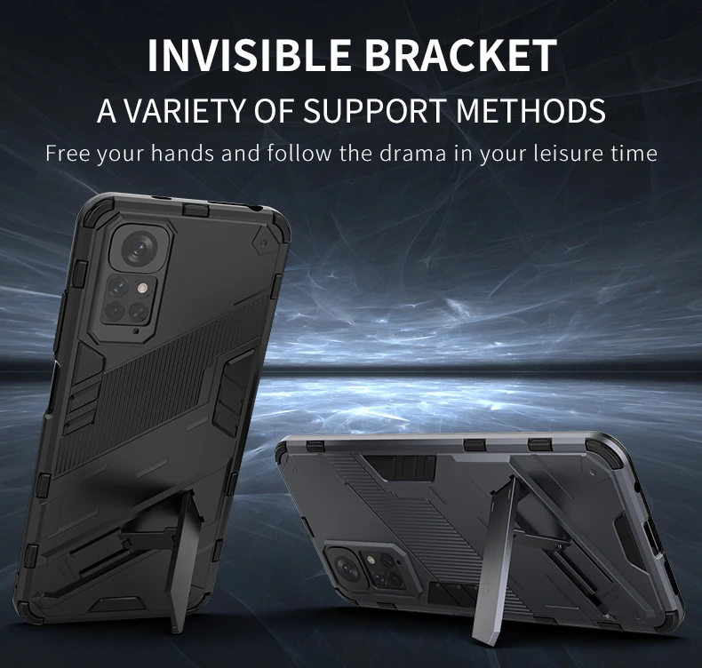 For Redmi Note 10 11 11S 10S 10A 10C Case Shockproof Armor Back Coque Xiaomi Poco F3 F4 F5 M3 M4 Pro X3 NFC X4 GT 4G 5G Cover