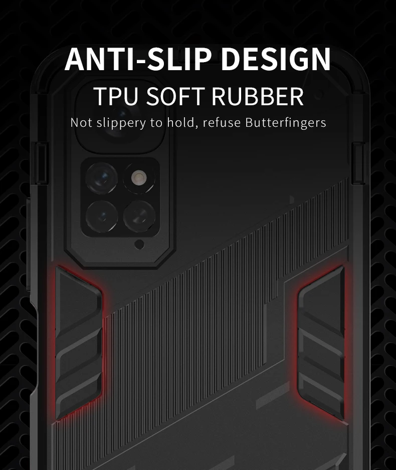 For Redmi Note 10 11 11S 10S 10A 10C Case Shockproof Armor Back Coque Xiaomi Poco F3 F4 F5 M3 M4 Pro X3 NFC X4 GT 4G 5G Cover
