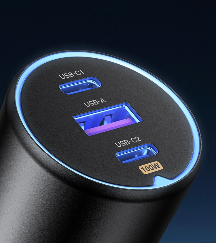 UGREEN 130W USB C Car Charger For Xiaomi iPhone 17 Samsung Galaxy S24 Laptops Tabet PD3.0 Fast Charging USB Type C Car Charger