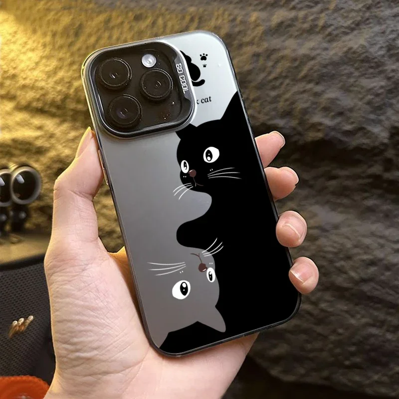 For Xiaomi 14T 13 13T 14 12T 12 Mi 13 11 Lite 5G Cases Cute Cartoon Black Cat Cover for Poco M6 X6 F5 X5 F6 Pro Shockproof Case