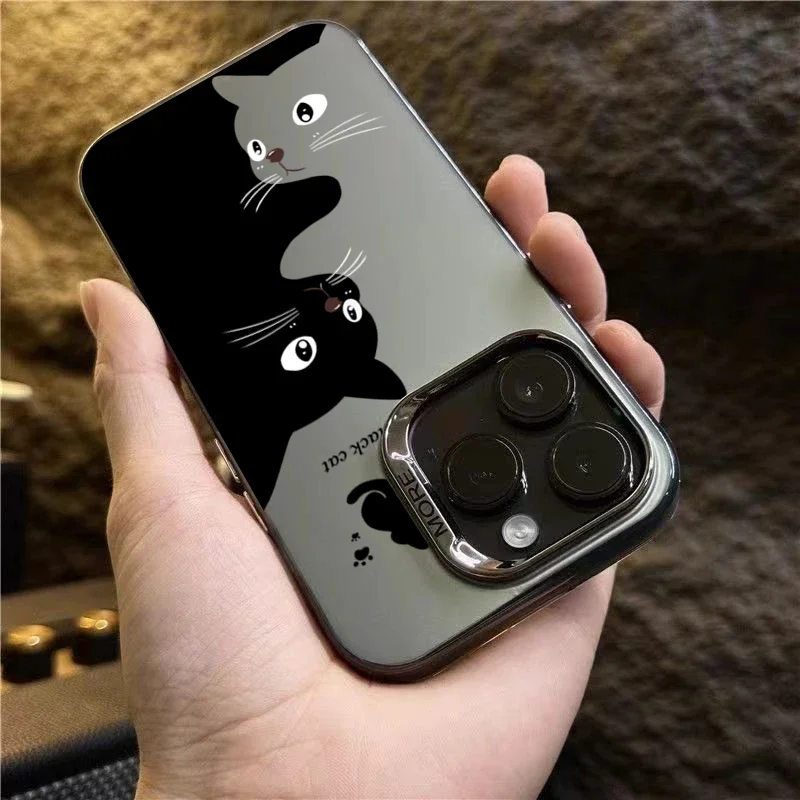 For Xiaomi 14T 13 13T 14 12T 12 Mi 13 11 Lite 5G Cases Cute Cartoon Black Cat Cover for Poco M6 X6 F5 X5 F6 Pro Shockproof Case