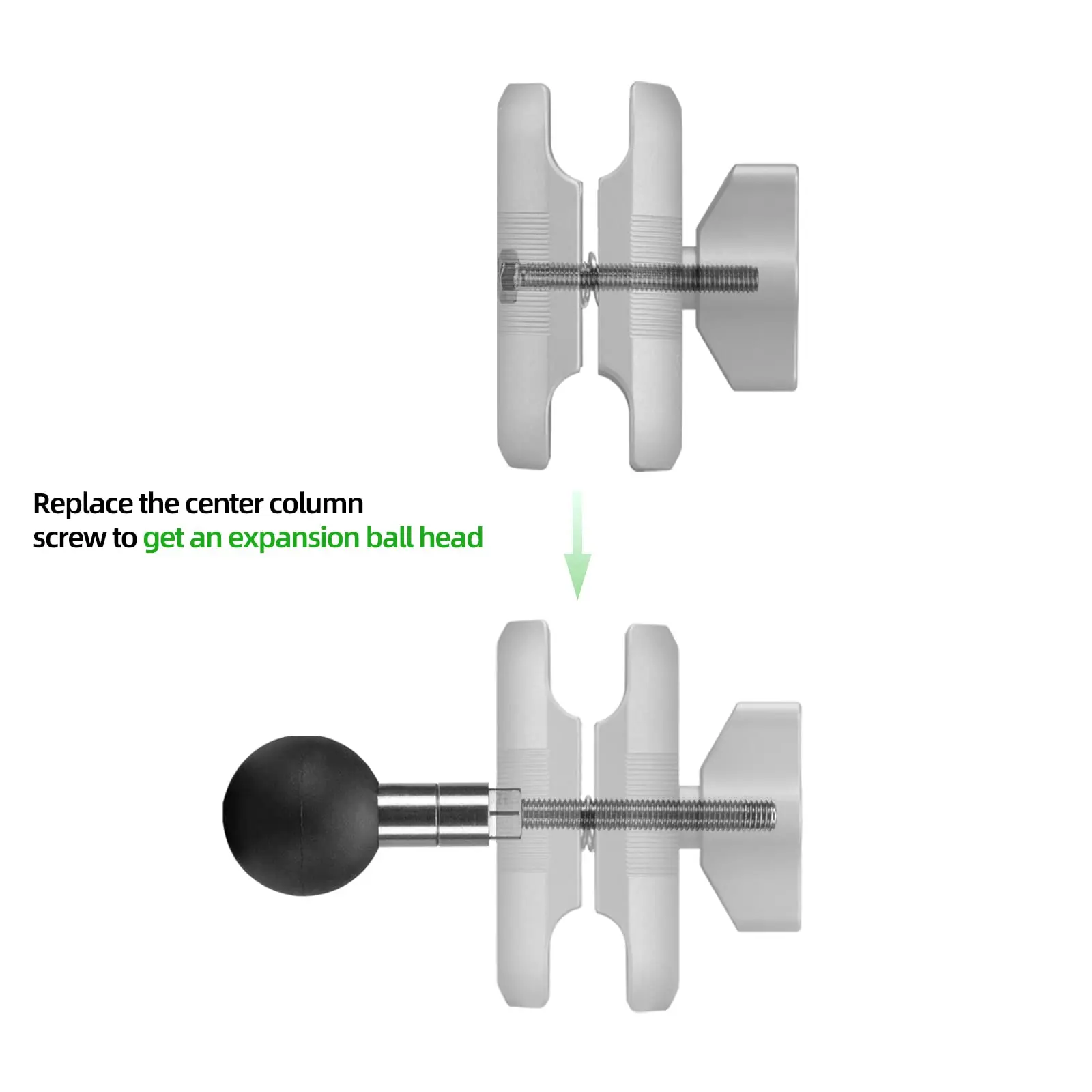 FANAUE Aluminum Alloy Double Socket Arm 25 MM/1 Inch Ball Head Holder Mount Clamp for Bicycle Motorcycle Camera for RAM MOUNTS