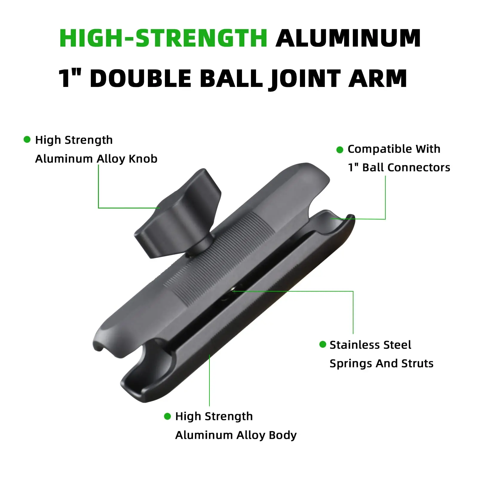 FANAUE Aluminum Alloy Double Socket Arm 25 MM/1 Inch Ball Head Holder Mount Clamp for Bicycle Motorcycle Camera for RAM MOUNTS
