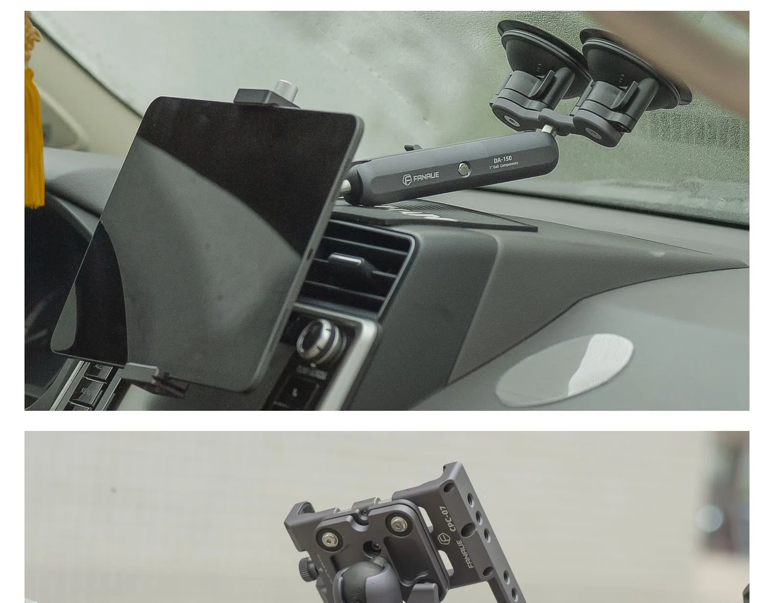 FANAUE Aluminum Alloy Double Socket Arm 25 MM/1 Inch Ball Head Holder Mount Clamp for Bicycle Motorcycle Camera for RAM MOUNTS