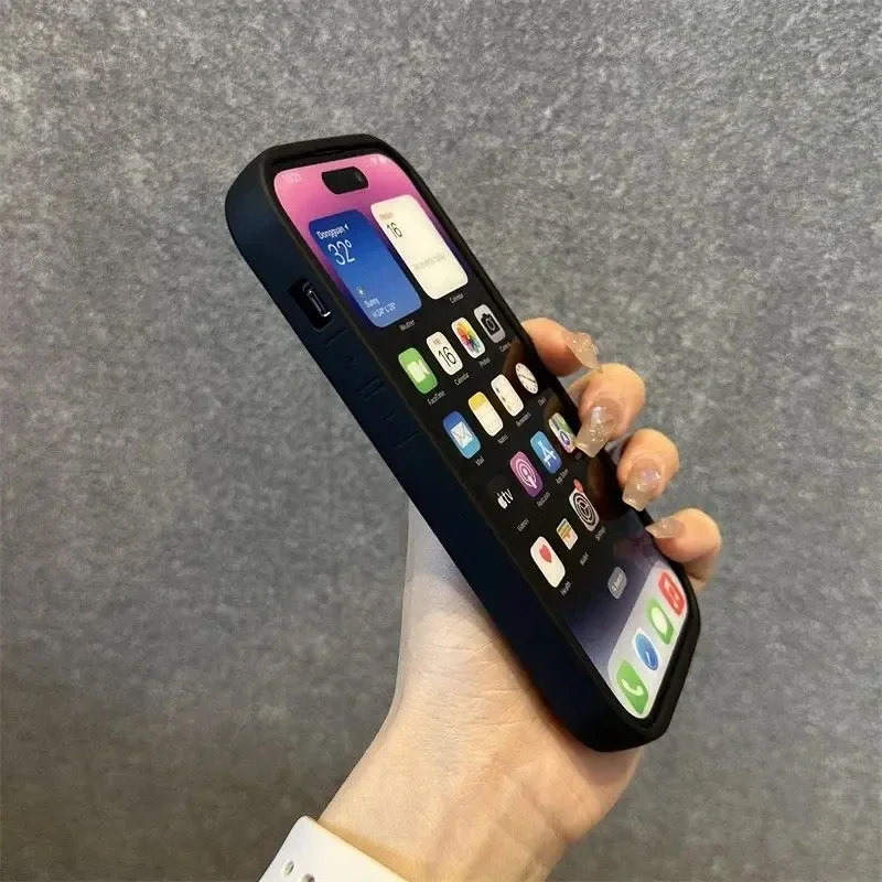 Luxuly Love Heart Insert Card Bag Silicone Soft Phone Case For iPhone 17 16 15 14 13 12 11 Pro Max 7 8 Plus 16E 17Air Soft Cover