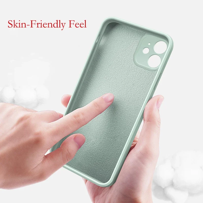 Luxury original liquid silicone phone case for iPhone14 15 13 12 11 Pro Max Mini X XR XS 7 8 Plus Shockproof Soft Case