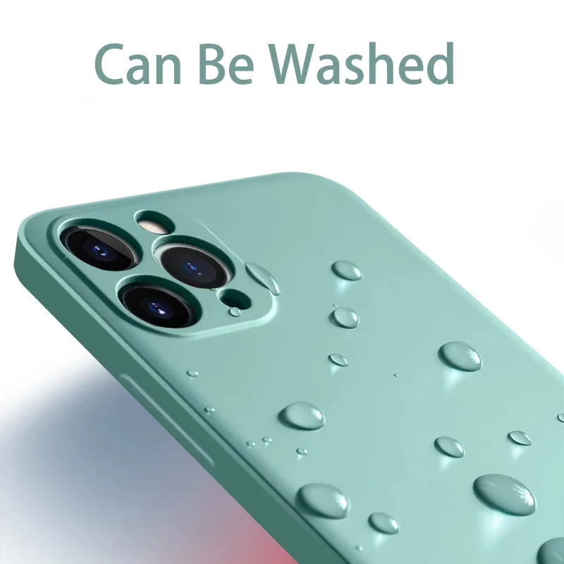 Luxury original liquid silicone phone case for iPhone14 15 13 12 11 Pro Max Mini X XR XS 7 8 Plus Shockproof Soft Case
