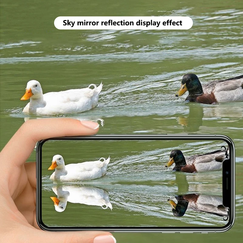Adjustable Sky Mirror 2-in-1 Phone Rear Selfie Mirror Clip Outdoor Travel Phone  Reflector Supplies