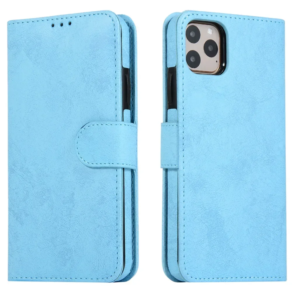 Luxury Leather Removable Flip Wallet Card Case for IPhone 13 14 15 16 Pro Max 12 Mini 11 XS XR X 8 7 Plus SE2022 Phone Bag Cover