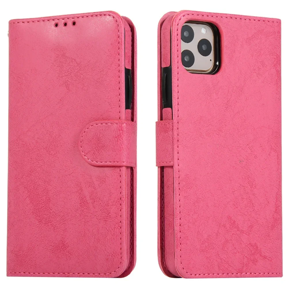 Luxury Leather Removable Flip Wallet Card Case for IPhone 13 14 15 16 Pro Max 12 Mini 11 XS XR X 8 7 Plus SE2022 Phone Bag Cover