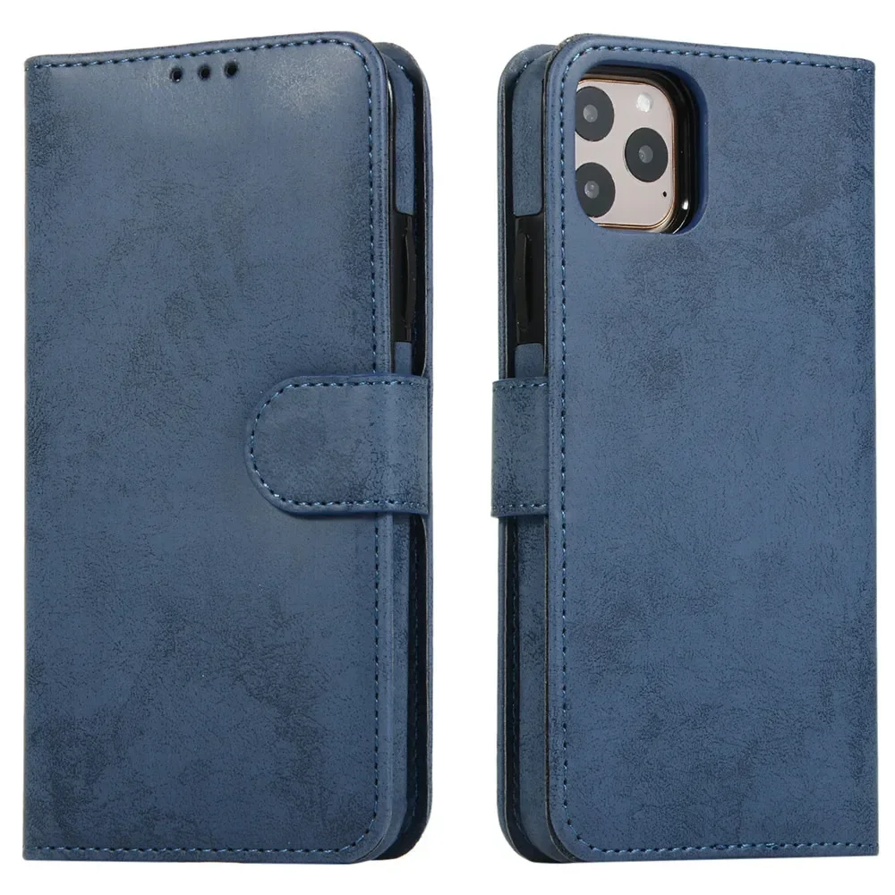 Luxury Leather Removable Flip Wallet Card Case for IPhone 13 14 15 16 Pro Max 12 Mini 11 XS XR X 8 7 Plus SE2022 Phone Bag Cover