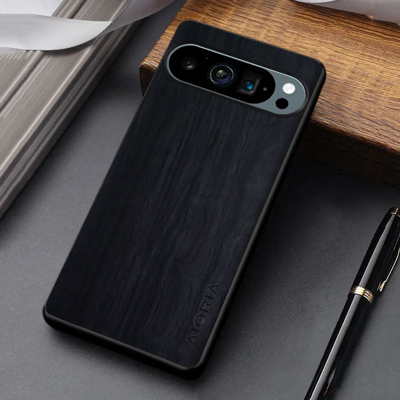 Case for Google Pixel 9 10 Pro XL 10A 9A coque durable wooden pattern leather cover for google 10a case funda