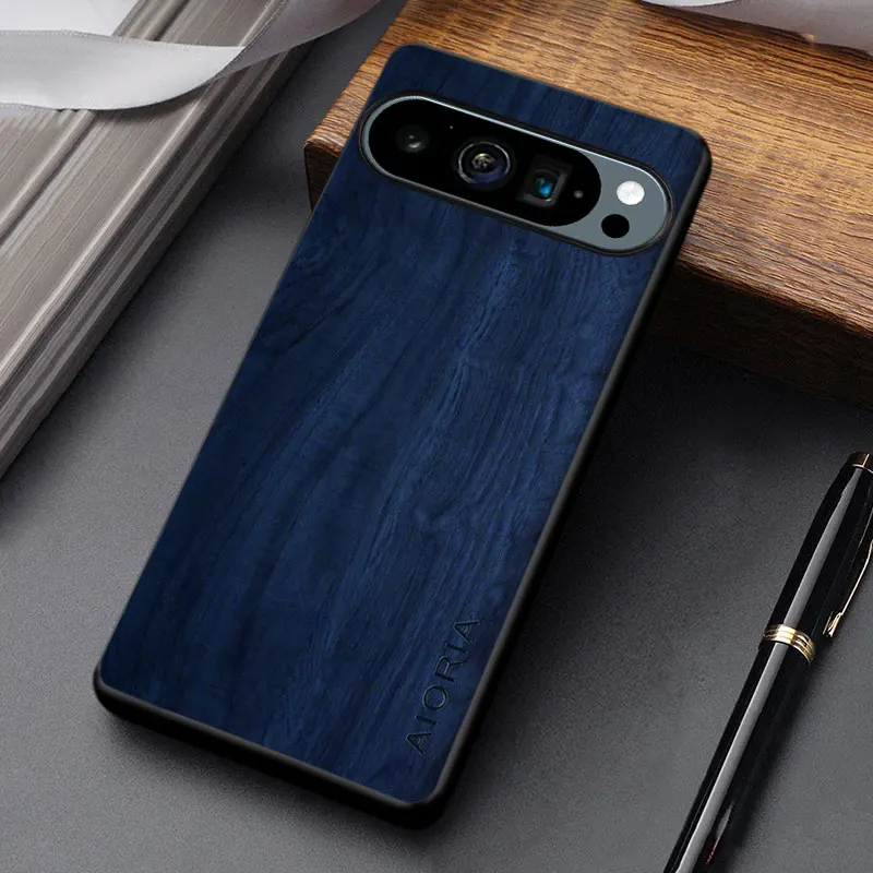 Case for Google Pixel 9 10 Pro XL 10A 9A coque durable wooden pattern leather cover for google 10a case funda
