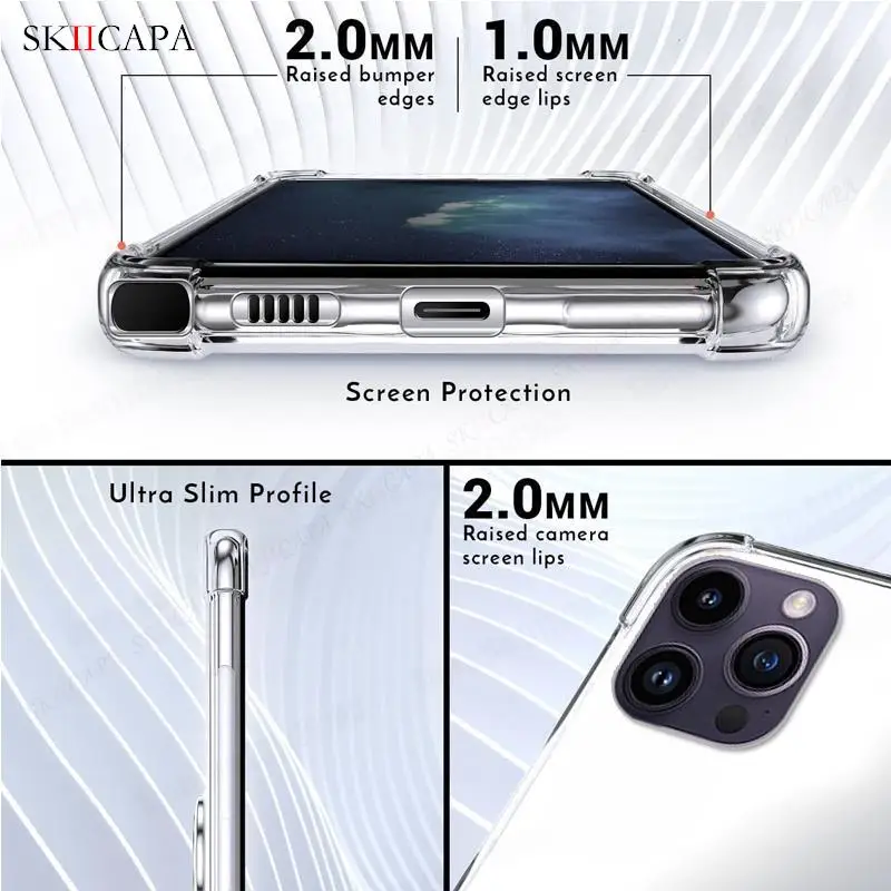 Shockproof Airbag Ring Holder Clear Phone Case for iPhone 16 Pro Max 16 Plus 15 14 13 12 11Pro 16E Card Slot Stand Soft Cover