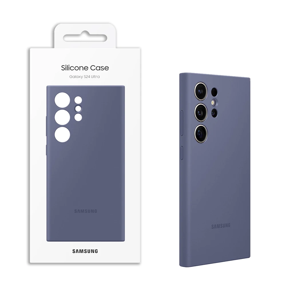 Original For Samsung Galaxy S24 Ultra Case High Quality Soft Silicone Cover S24Ultra Phone Case Shell & Box EF-PS928TGEG
