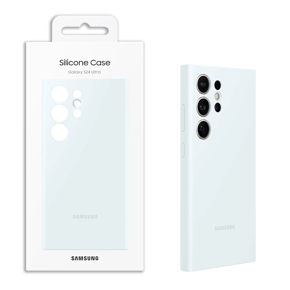 Original For Samsung Galaxy S24 Ultra Case High Quality Soft Silicone Cover S24Ultra Phone Case Shell & Box EF-PS928TGEG