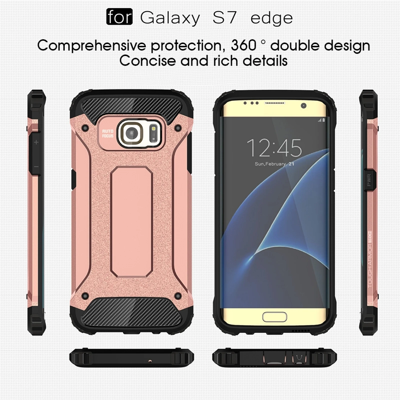 For Galaxy S7 Edge / G935 Tough Armor TPU + PC Combination Phone Case Back Cover