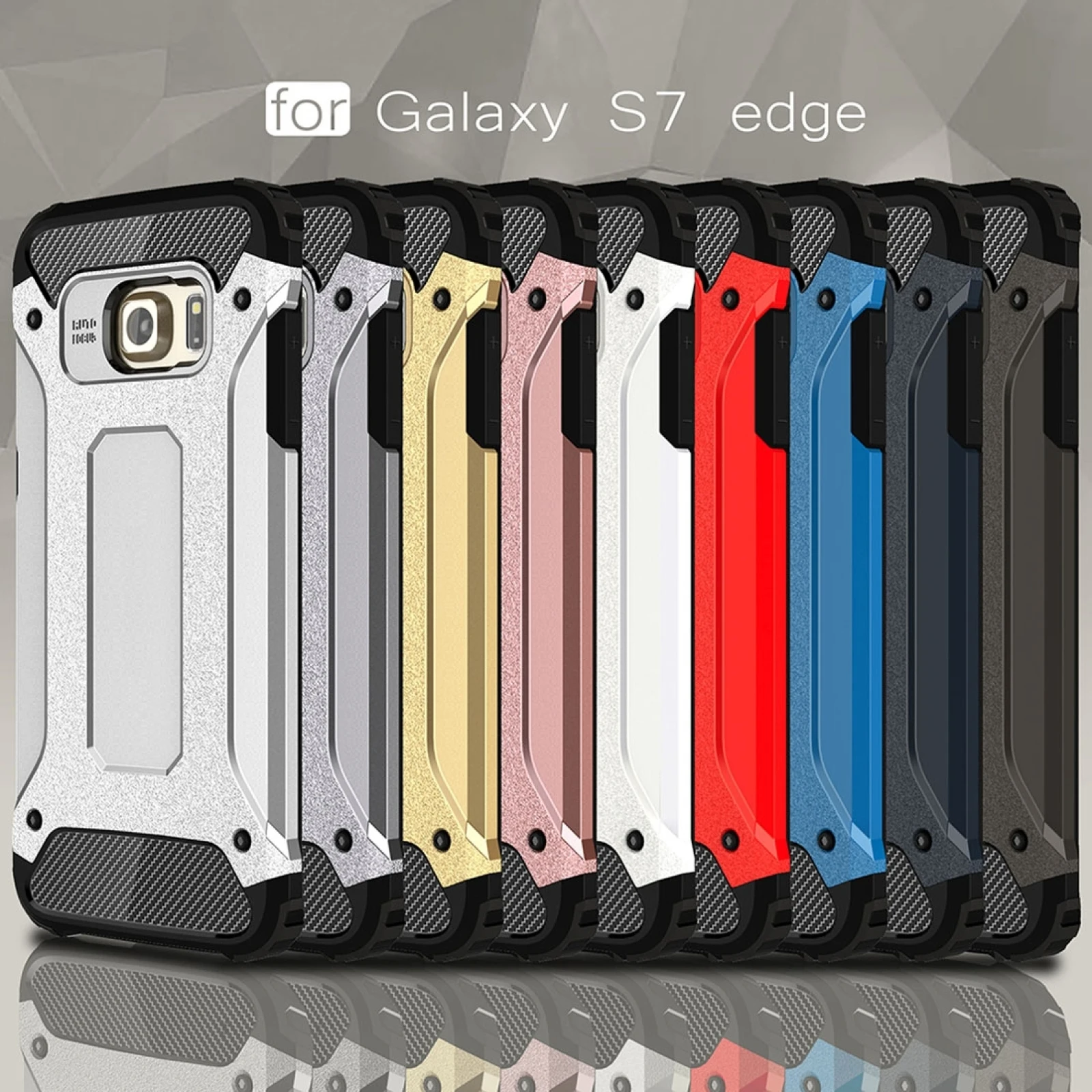 For Galaxy S7 Edge / G935 Tough Armor TPU + PC Combination Phone Case Back Cover