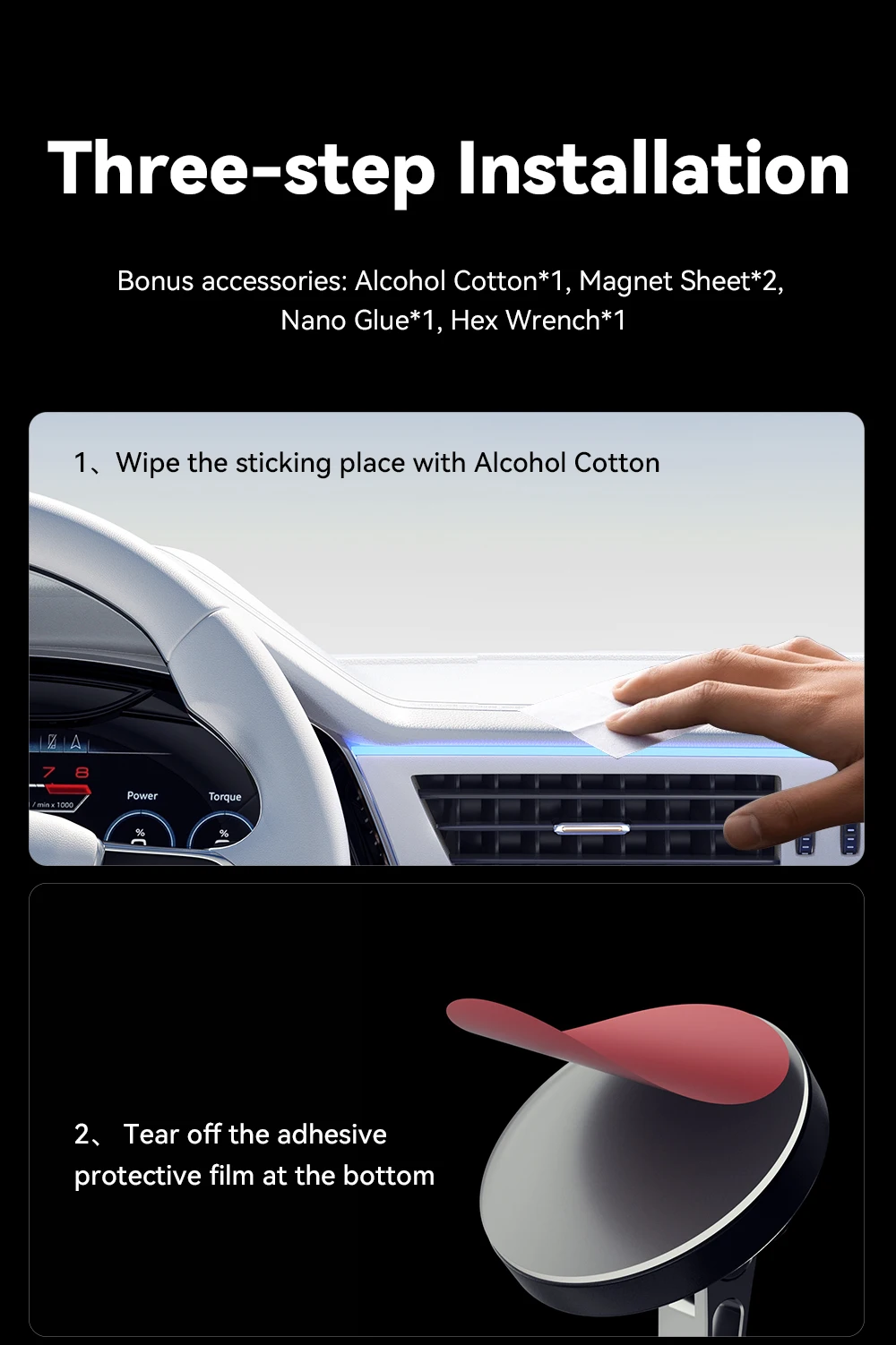 Essager 15W Magnetic Wireless Car Phone Holder Telescoping 360 Degree Car Mount For iphone 15 14 Samsung Universal Holder Stand