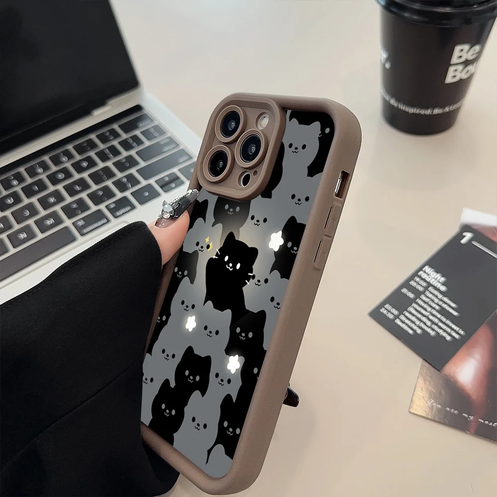 Cute Cartoon Cat Silicone Phone Case For Samsung Galaxy S26 S25 Ultra S24 S23 S22 Plus S21 FE A16 A56 A55 A54 A24 A25 A26 Cover