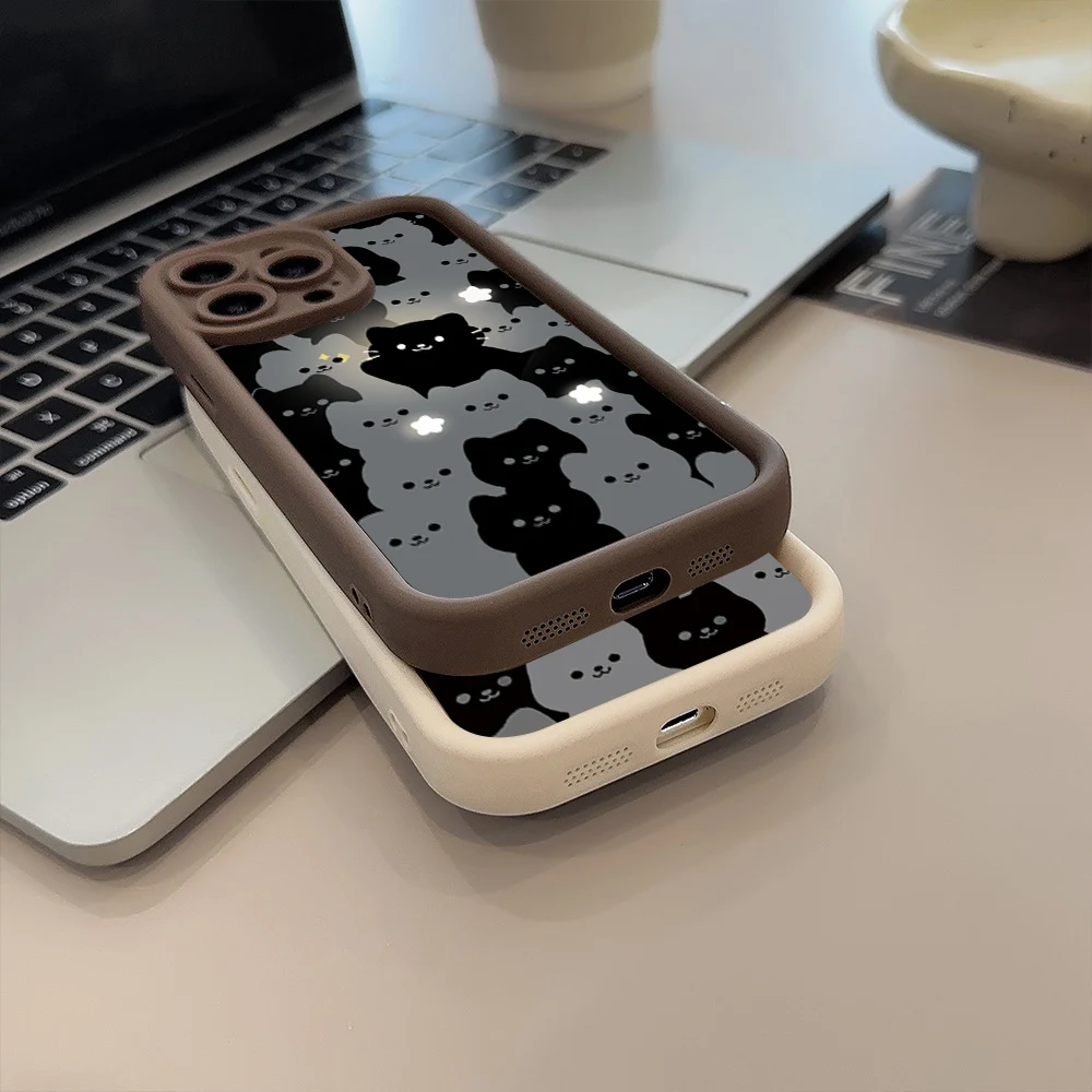 Cute Cartoon Cat Silicone Phone Case For Samsung Galaxy S26 S25 Ultra S24 S23 S22 Plus S21 FE A16 A56 A55 A54 A24 A25 A26 Cover