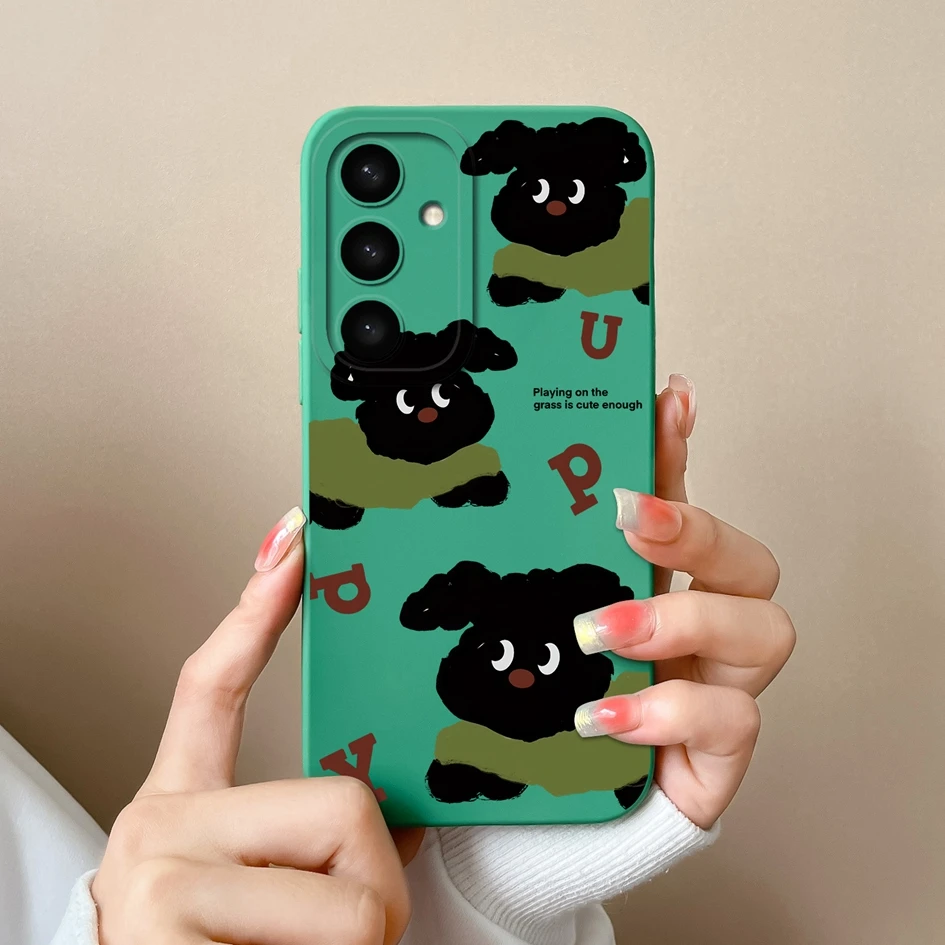 Cases For Samsung S25 Ultra S25Plus Cute Rabbit Cartoon Pattern Liquid Soft Silicone Premium Protection For Samsung S 25 Coques