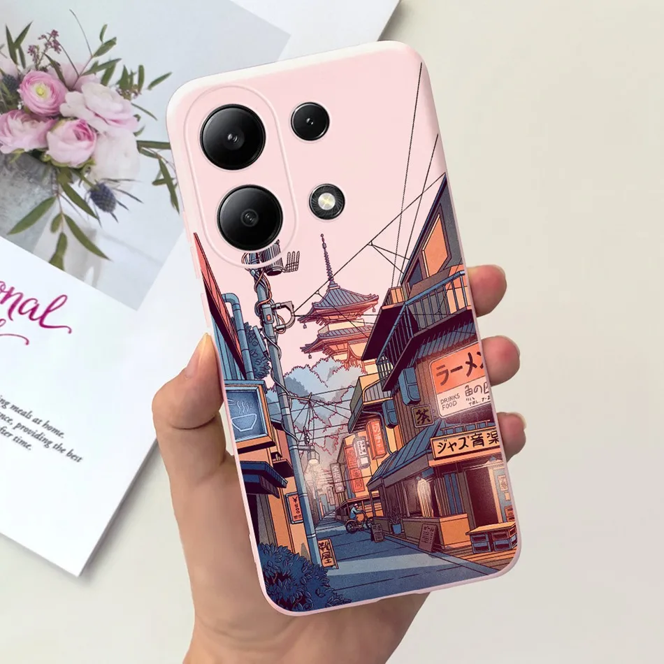 For Xiaomi Redmi Note 13 4G Case Redmi Note 13 Pro 4G Fashion Painted Candy Color Soft Silicon Cover For Redmi Note13 13Pro 4G