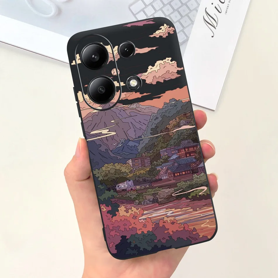 For Xiaomi Redmi Note 13 4G Case Redmi Note 13 Pro 4G Fashion Painted Candy Color Soft Silicon Cover For Redmi Note13 13Pro 4G