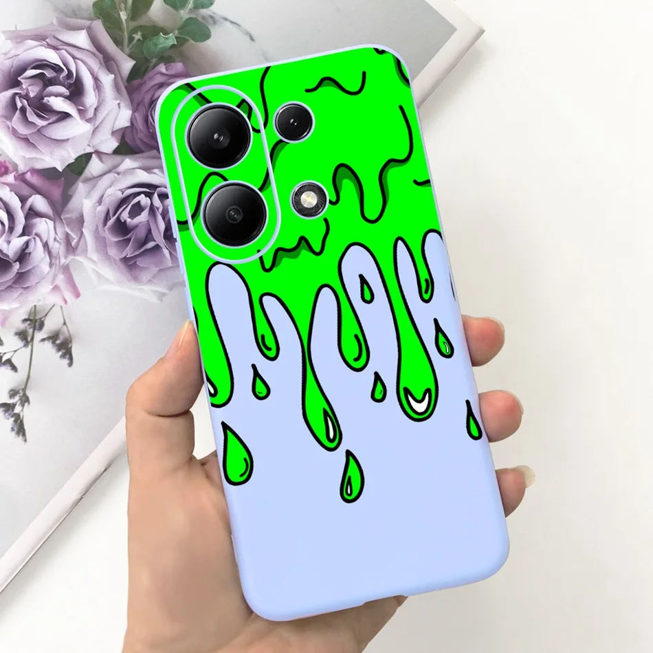 For Xiaomi Redmi Note 13 4G Case Redmi Note 13 Pro 4G Fashion Painted Candy Color Soft Silicon Cover For Redmi Note13 13Pro 4G