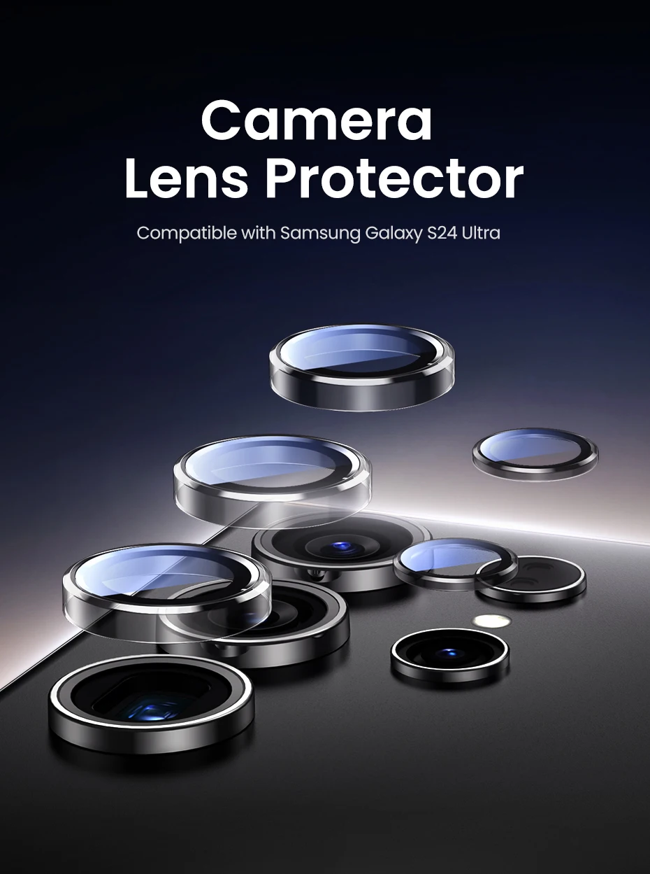 UGREEN Camera Lens Protector for Samsung Galaxy S24 Ultra Full Lens Glass for Samsung S24 Ultra Protective Film