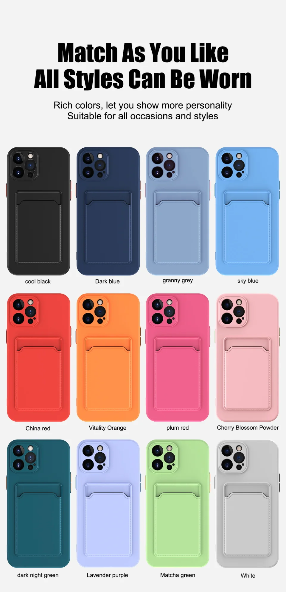 Luxury Soft Silicone Wallet Case Funda For iPhone 17 Air 16 15 14 11 13 12 Pro Max Plus Card Holder Slot Back Cover Protective