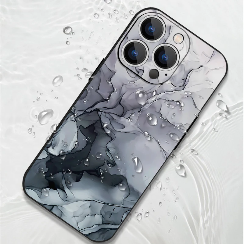 Colorful Marble Case For iPhone 15 Pro Max Coque iPhone 14 13 12 18 Pro Max 11 16 16E 17 Luxury Shockproof Lanyard Case Cover