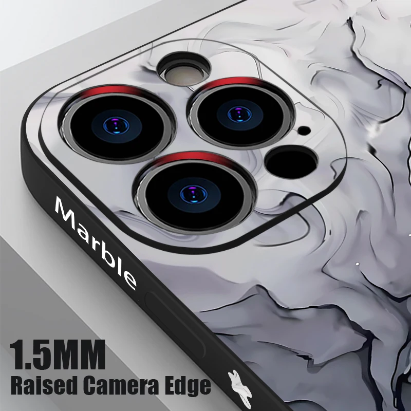 Colorful Marble Case For iPhone 15 Pro Max Coque iPhone 14 13 12 18 Pro Max 11 16 16E 17 Luxury Shockproof Lanyard Case Cover