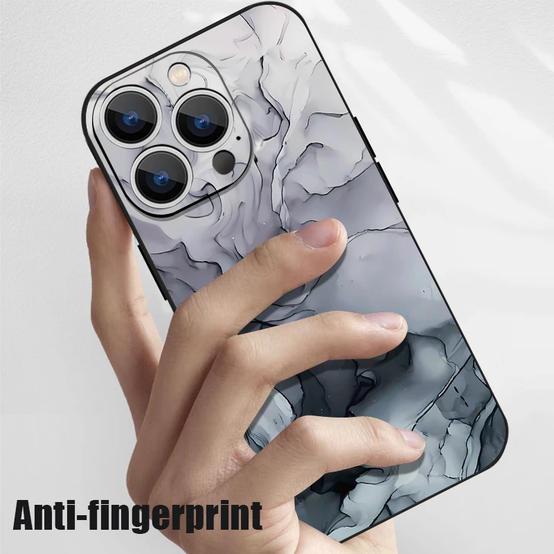 Colorful Marble Case For iPhone 15 Pro Max Coque iPhone 14 13 12 18 Pro Max 11 16 16E 17 Luxury Shockproof Lanyard Case Cover
